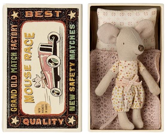 Maileg - Little Sister Mouse In Matchbox Legetøj