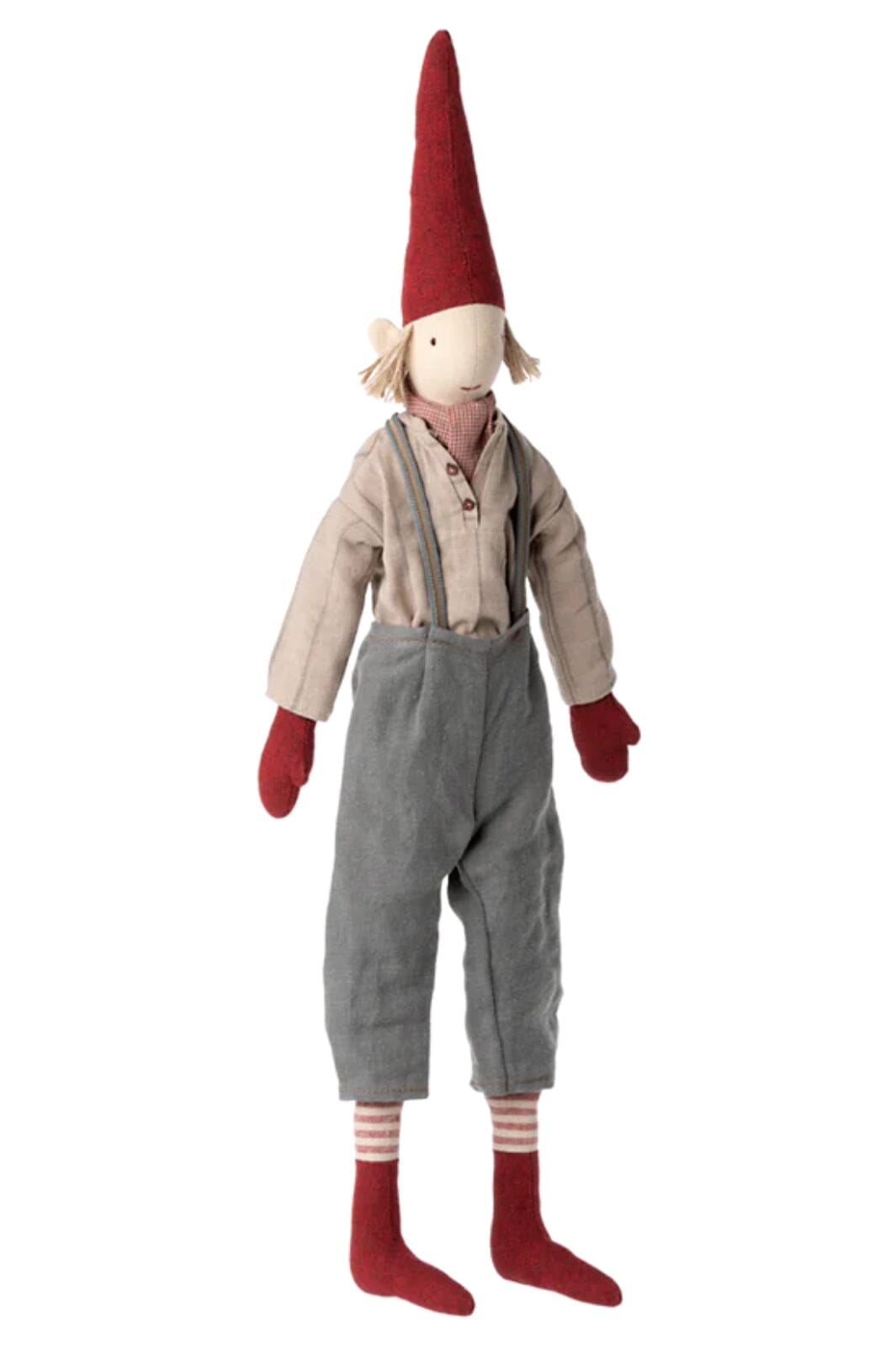 Maileg - Maxi Nisse - Dreng, Overall (Size 4) - 14-2440-03 Jul