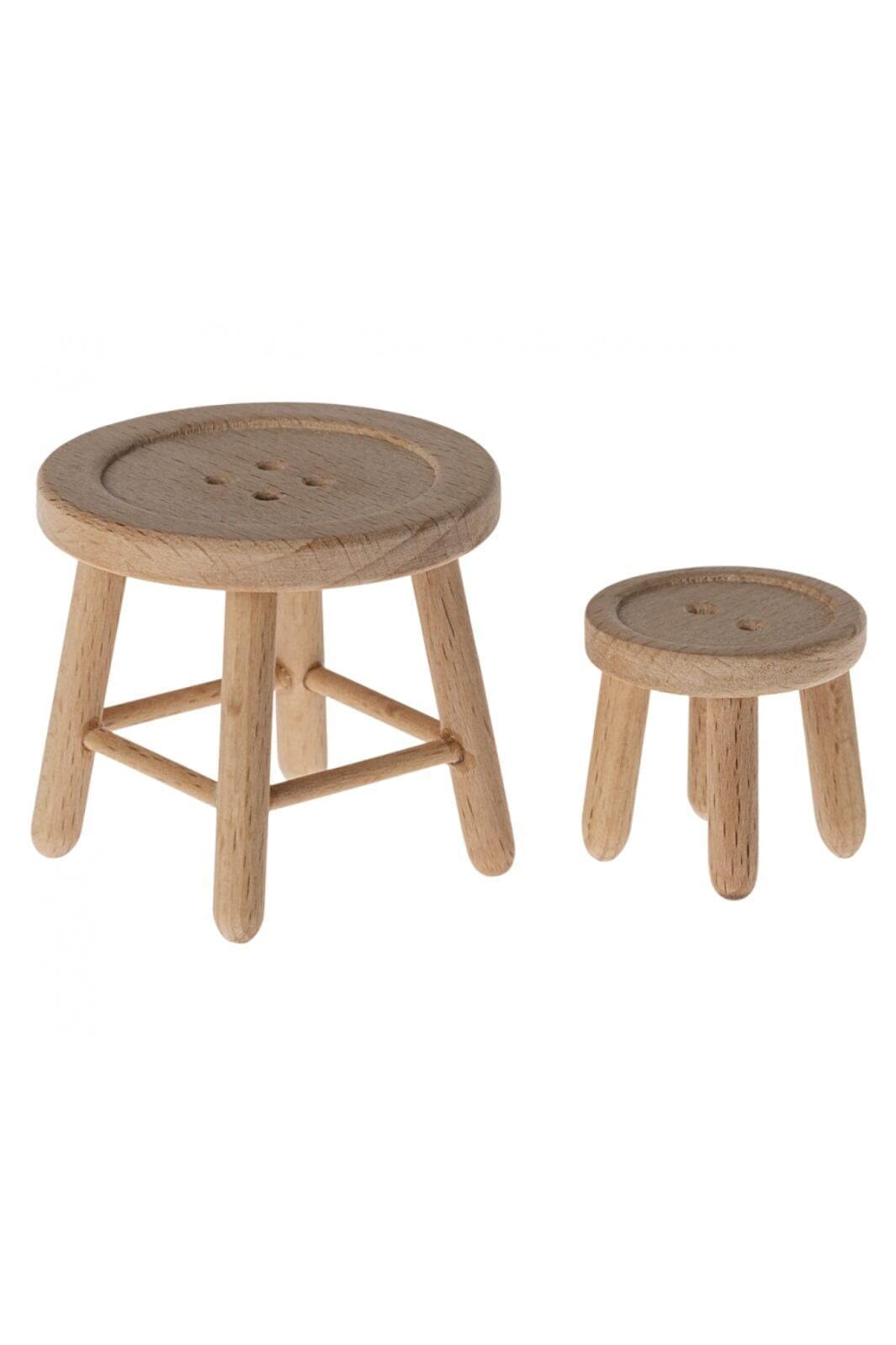 Maileg - Table And Stool Set, Mouse Dekoration