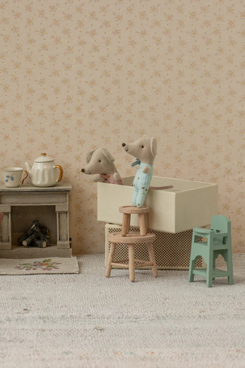 Maileg - Tvillinger, Baby Mus I Tændstikæske - Baby Mouse Legetøj