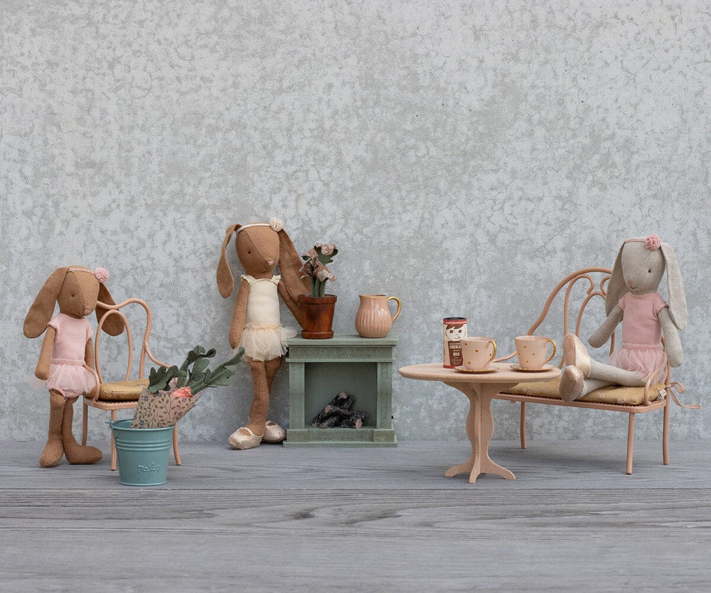 Maileg - Vintagebænk, Mini - Mørk Pudder - Mini Legetøj