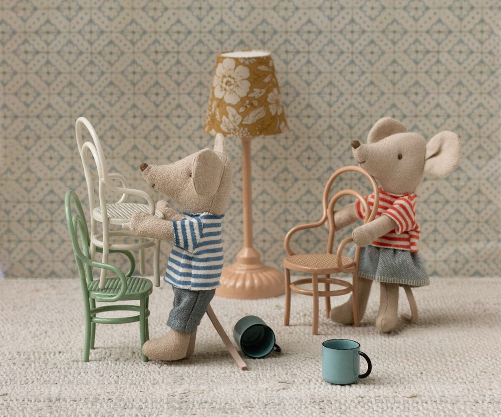 Maileg - Vintagestol, Mus, Mint - Mouse Furniture Legetøj