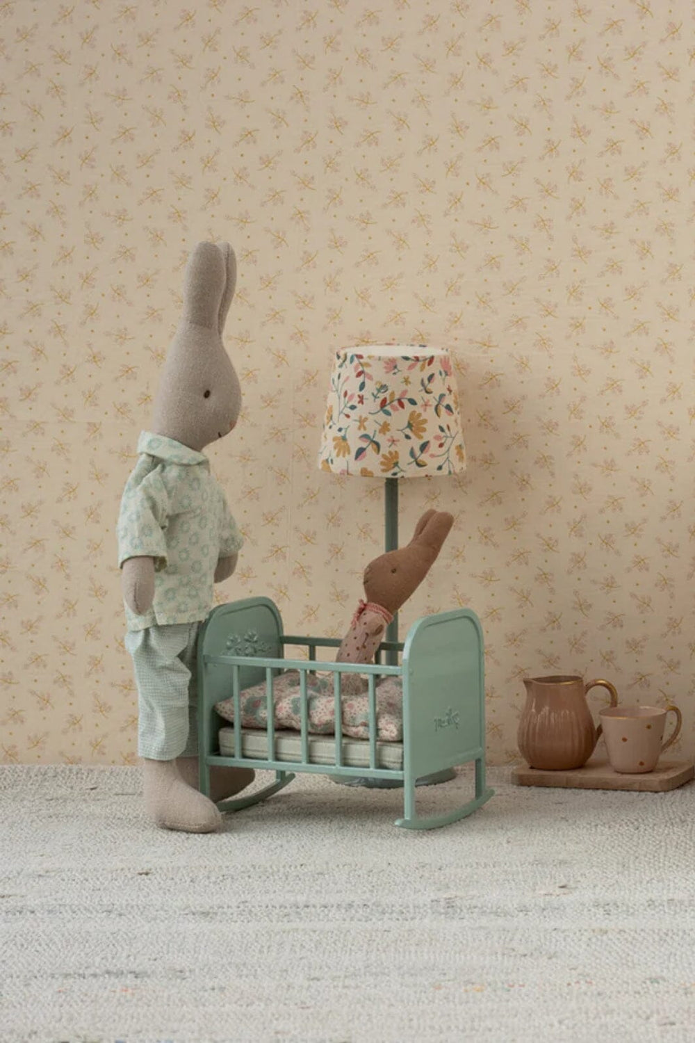 Maileg - Vugge, My - Blå Mint - Mouse Furniture Legetøj