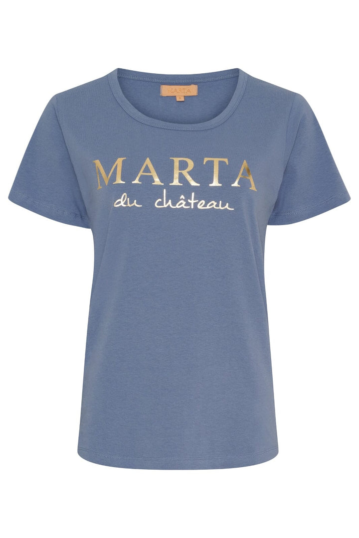 Forudbestilling - Marta Du Chateau - Mdcjeanette Tee MT-002-S - Denim Blue