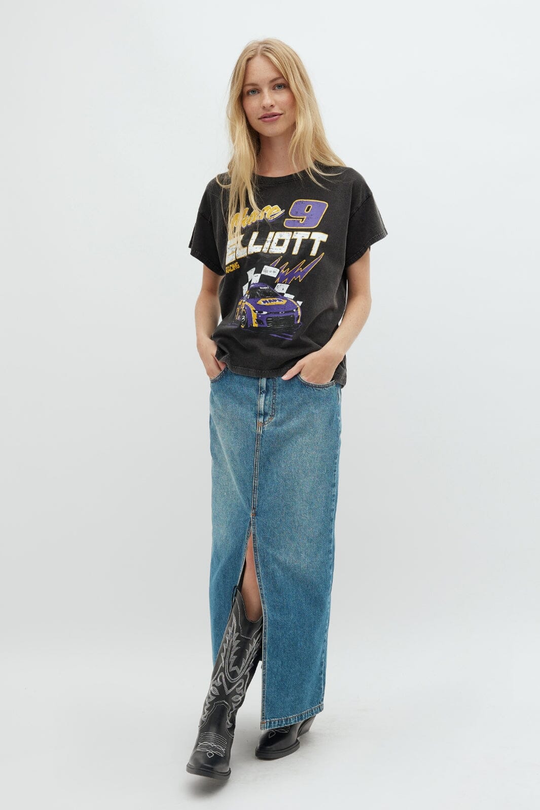 MbyM - Lopa Long-M - P74 Light Vintage Wash Nederdele