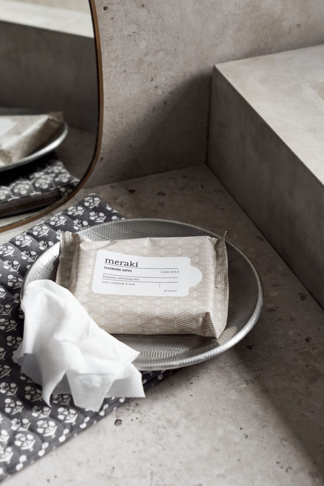 Meraki - Cleansing wipes - Aloe vera - Brown/White Rens