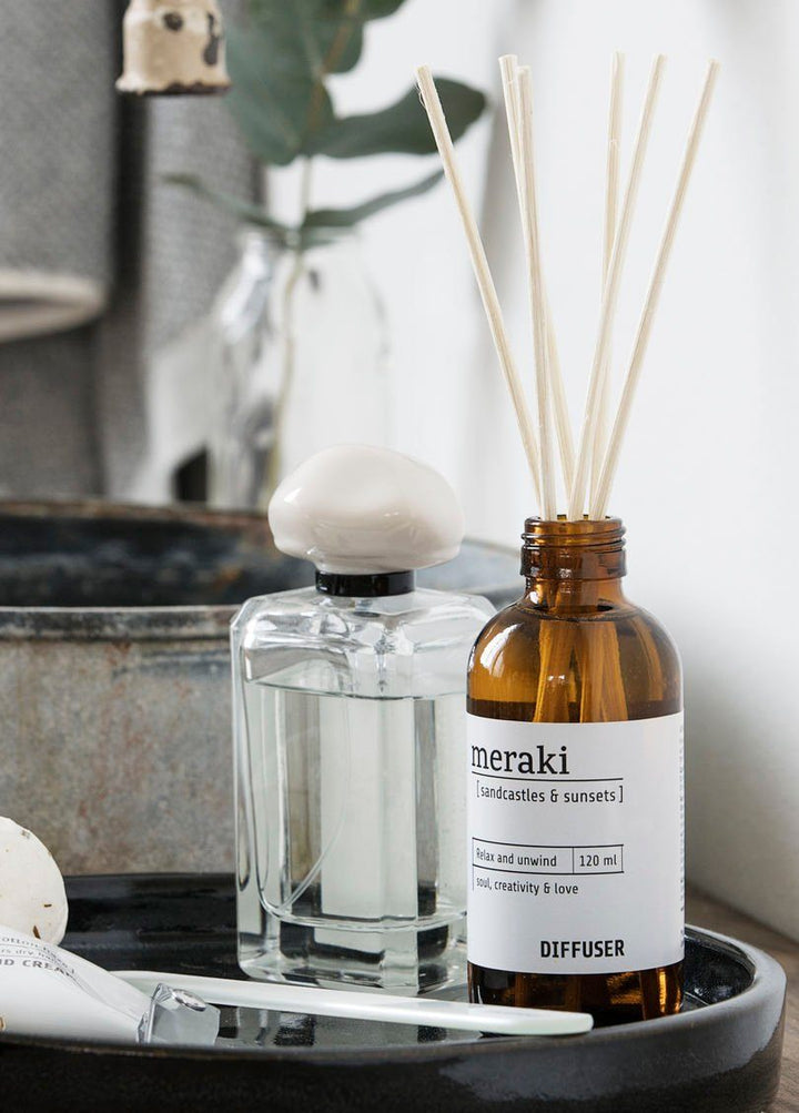 Meraki - Duftfrisker m. 7 pinde Sandcastles & Solnedgange - 120 ml Duftfrisker
