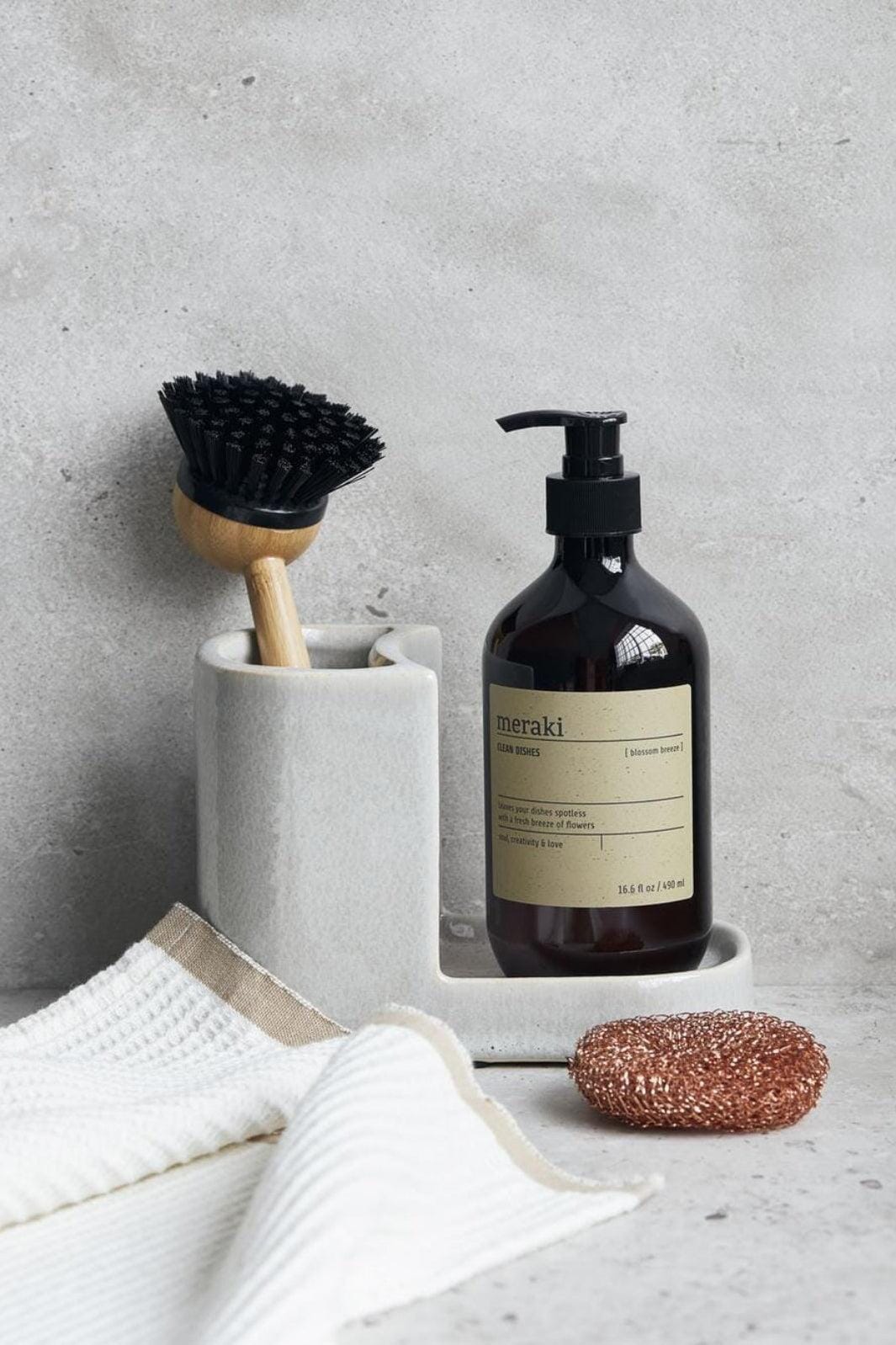 Meraki - Gift box - Blossom breeze - Dish wash essentials - White Køkkentilbehør
