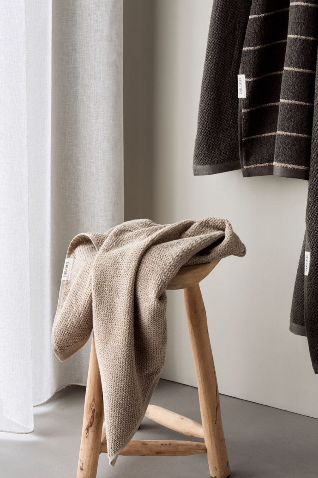 Meraki - Håndklæde, Solid, 50 x 100, Safari Håndklæder