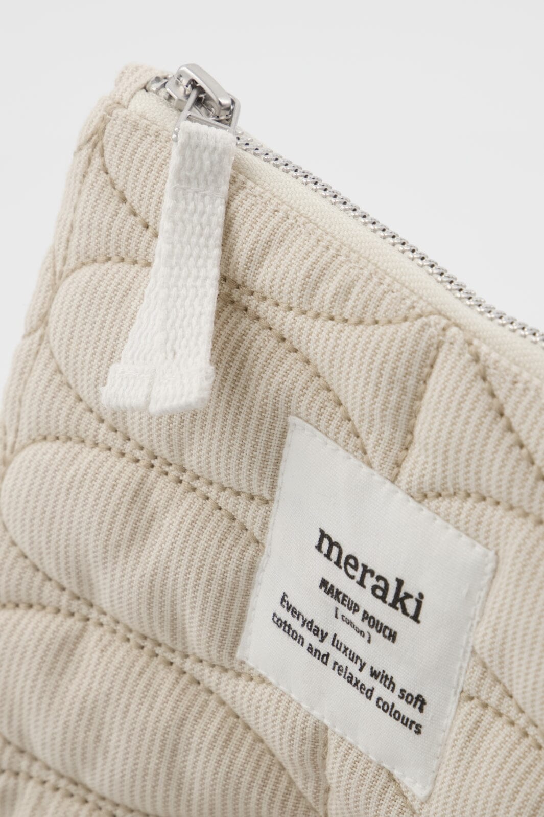 Meraki - Makeup pung, Mentha, Off white/safari - l: 30 cm, w: 3.5 cm, h: 20 cm Toilettasker