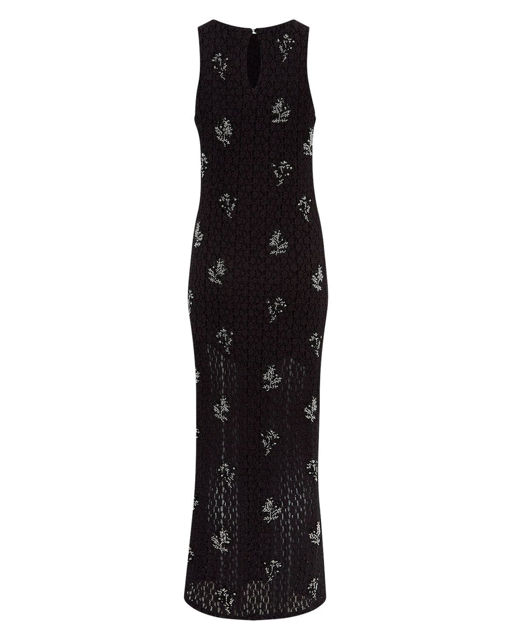 Moss Copenhagen - Mschaudrey Sl Dress Emb 19467 - Black Silver Kjoler