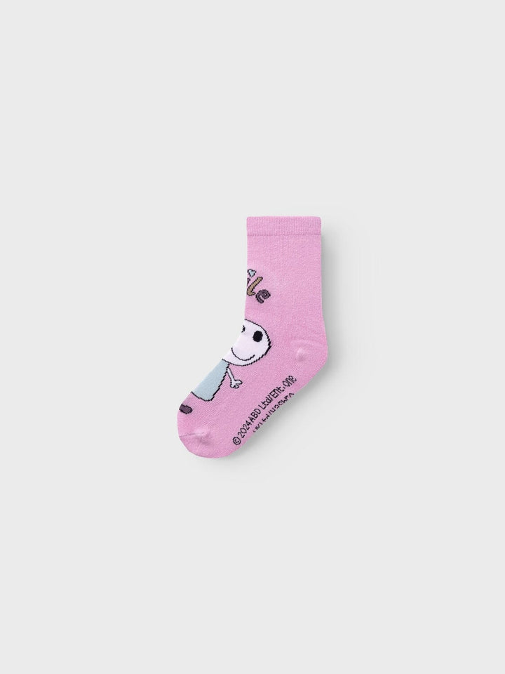 Name It - Nmfamina Peppapig Sock - 4567700 Pastel Lavender 3P Arctic Dusk+Ether+Pastel Lavender Strømper