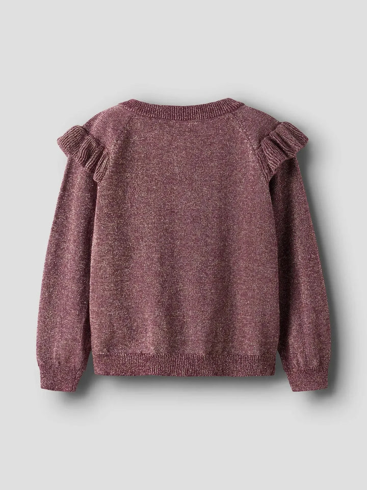 Name It - Nmfrefraja Ls Knit Card Box - 4874766 Burgundy Cardigans