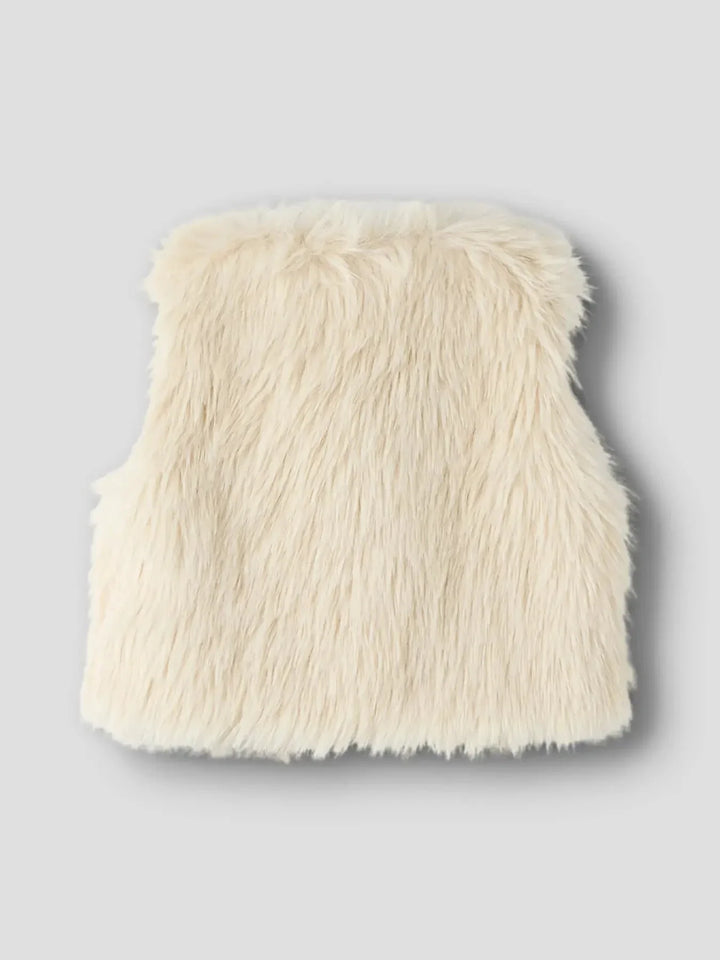 Name It - Nmfsully Fake Fur Vest - 4939590 Cement Frakker