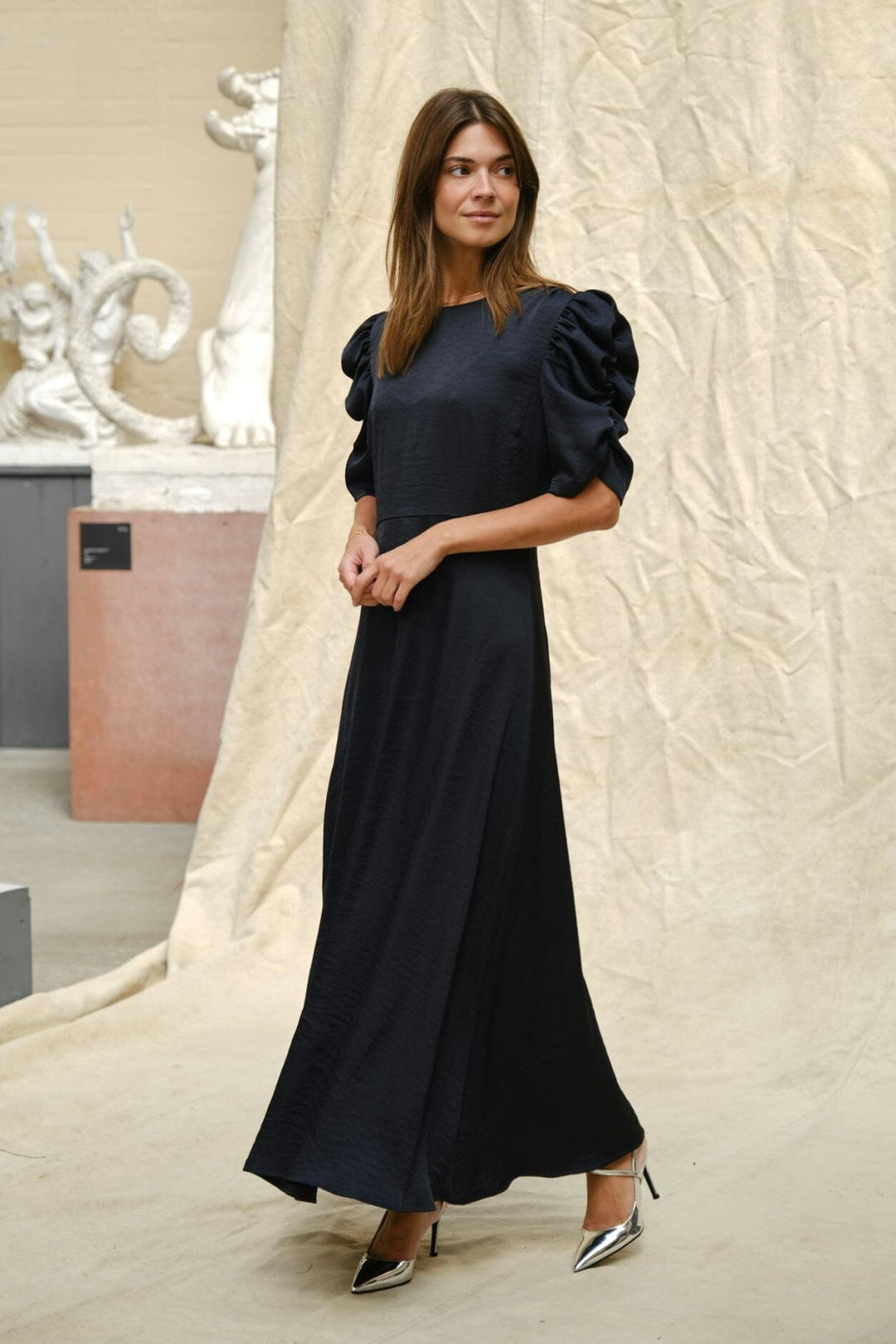 Neo Noir - Benuti Solid Dress 166584 - 141 - Navy Kjoler