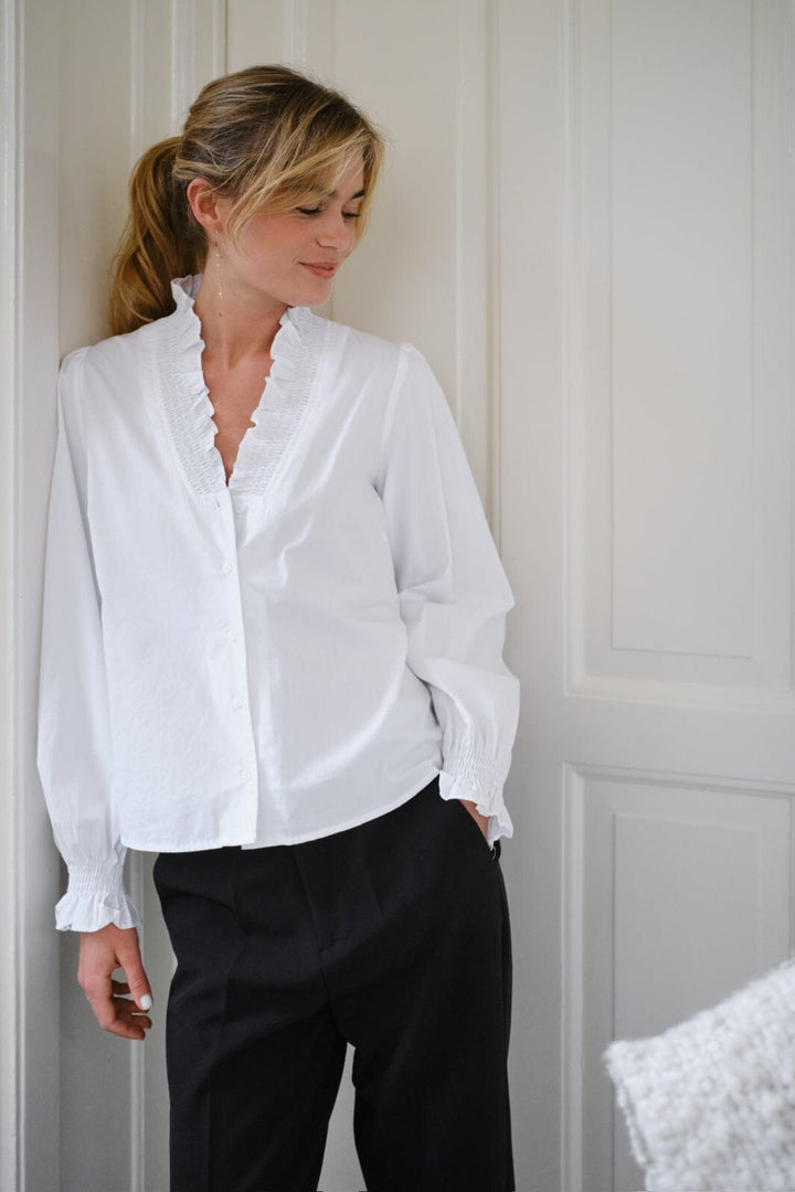 Neo Noir - Brielle Solid Shirt - White Skjorter