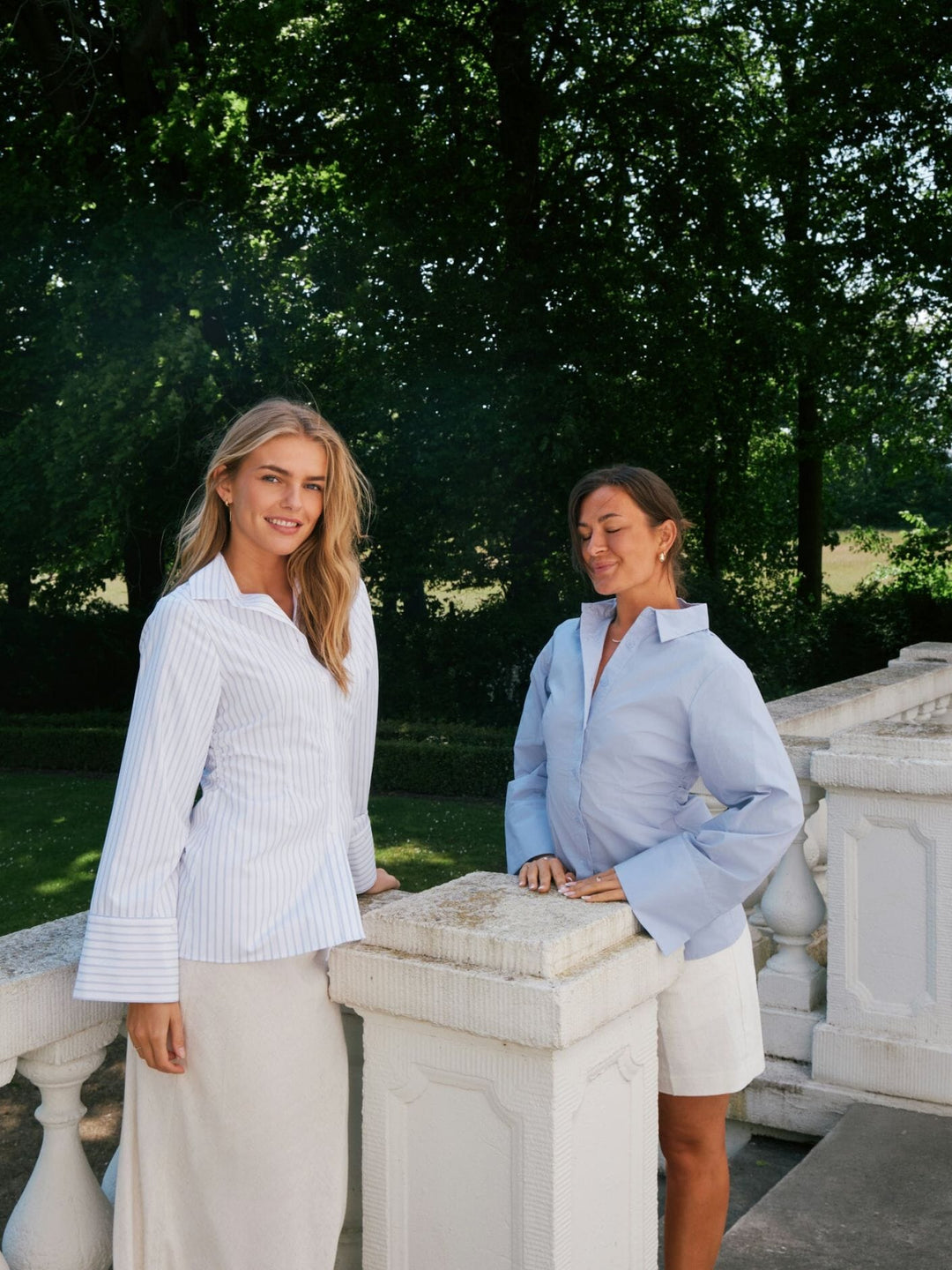 Neo Noir - Caroli Slim Stripe Shirt 166220 - 120 - White Skjorter