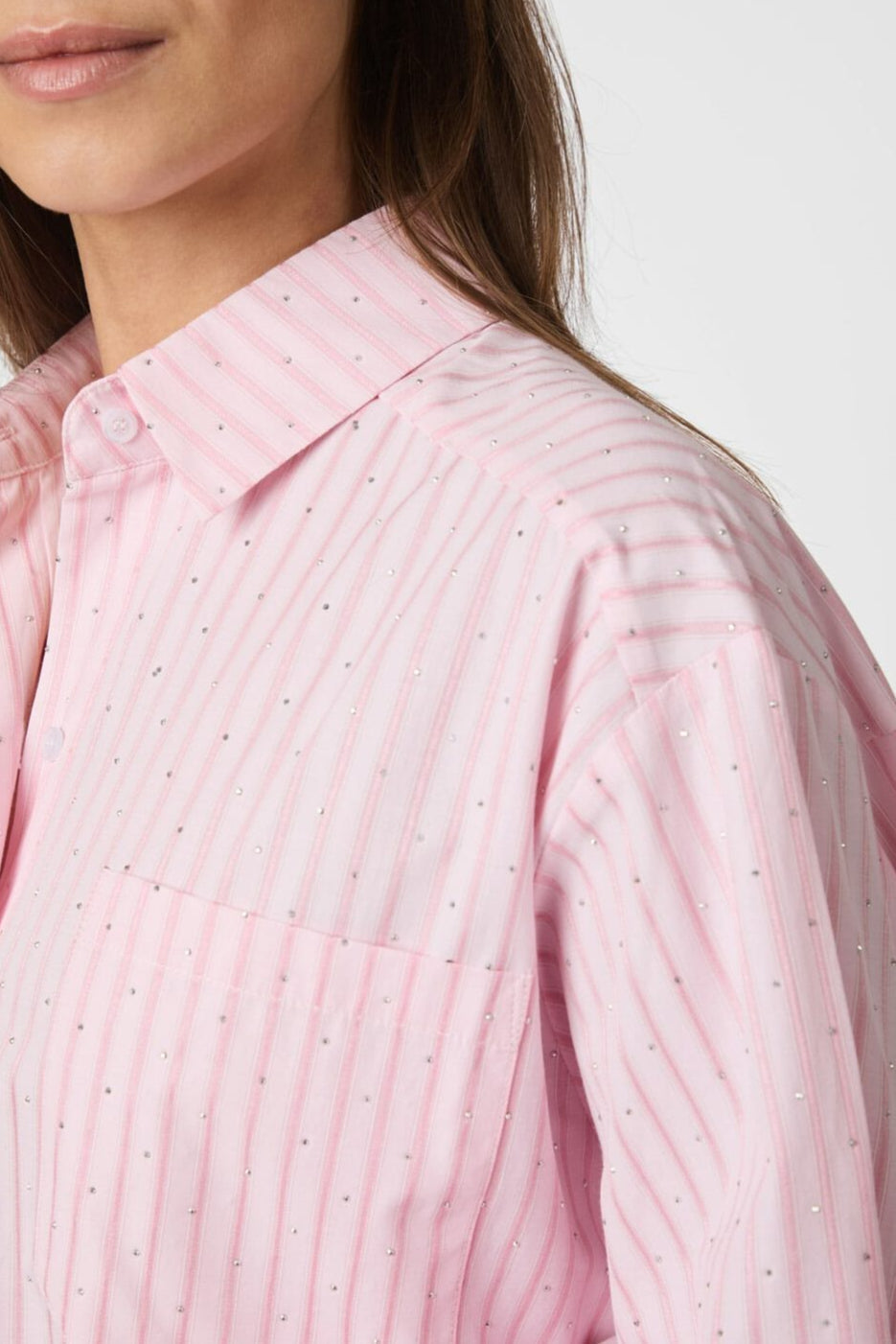Neo Noir - Dalma Soft Stripe Stone Shirt 166553 - 170 - Pink