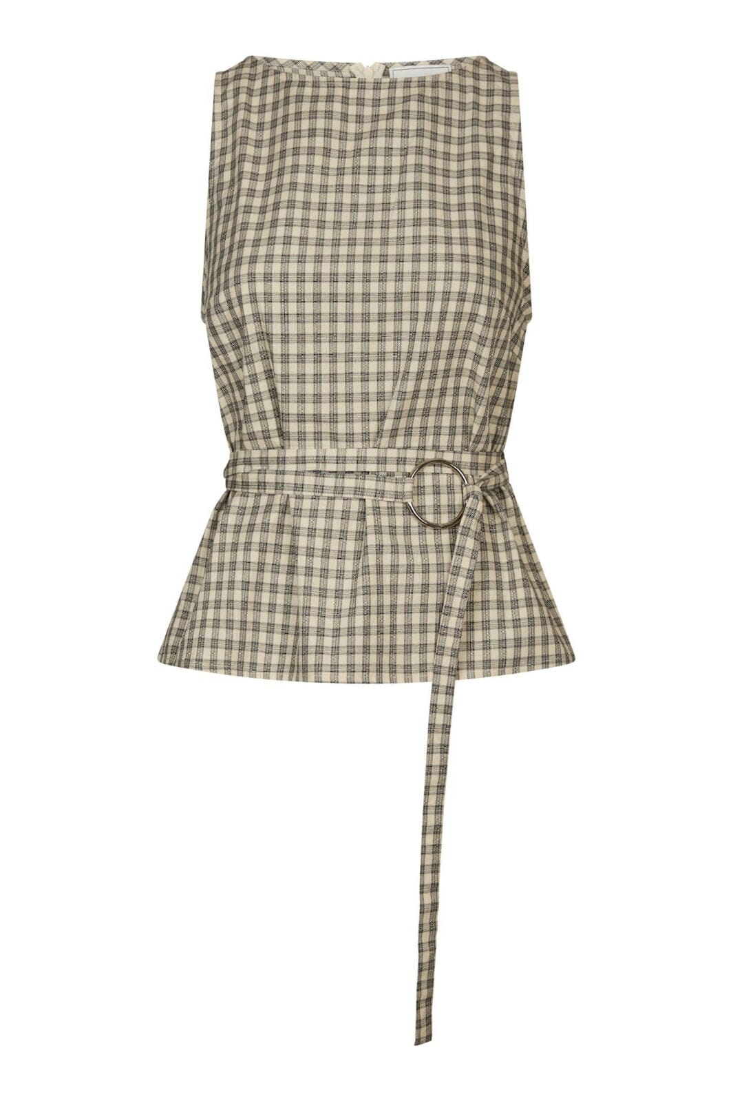 Neo Noir - Delina Check Top 165730 - 123 - Beige