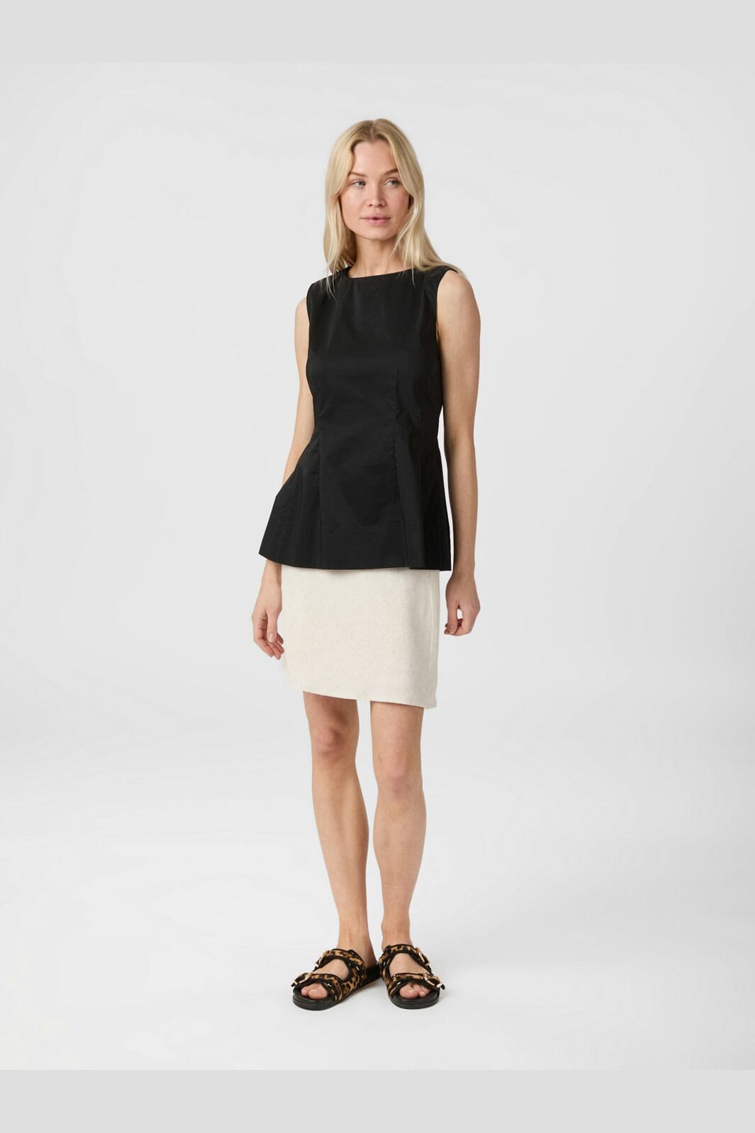 Neo Noir - Esteves Poplin Top 165379 - 100 - Black