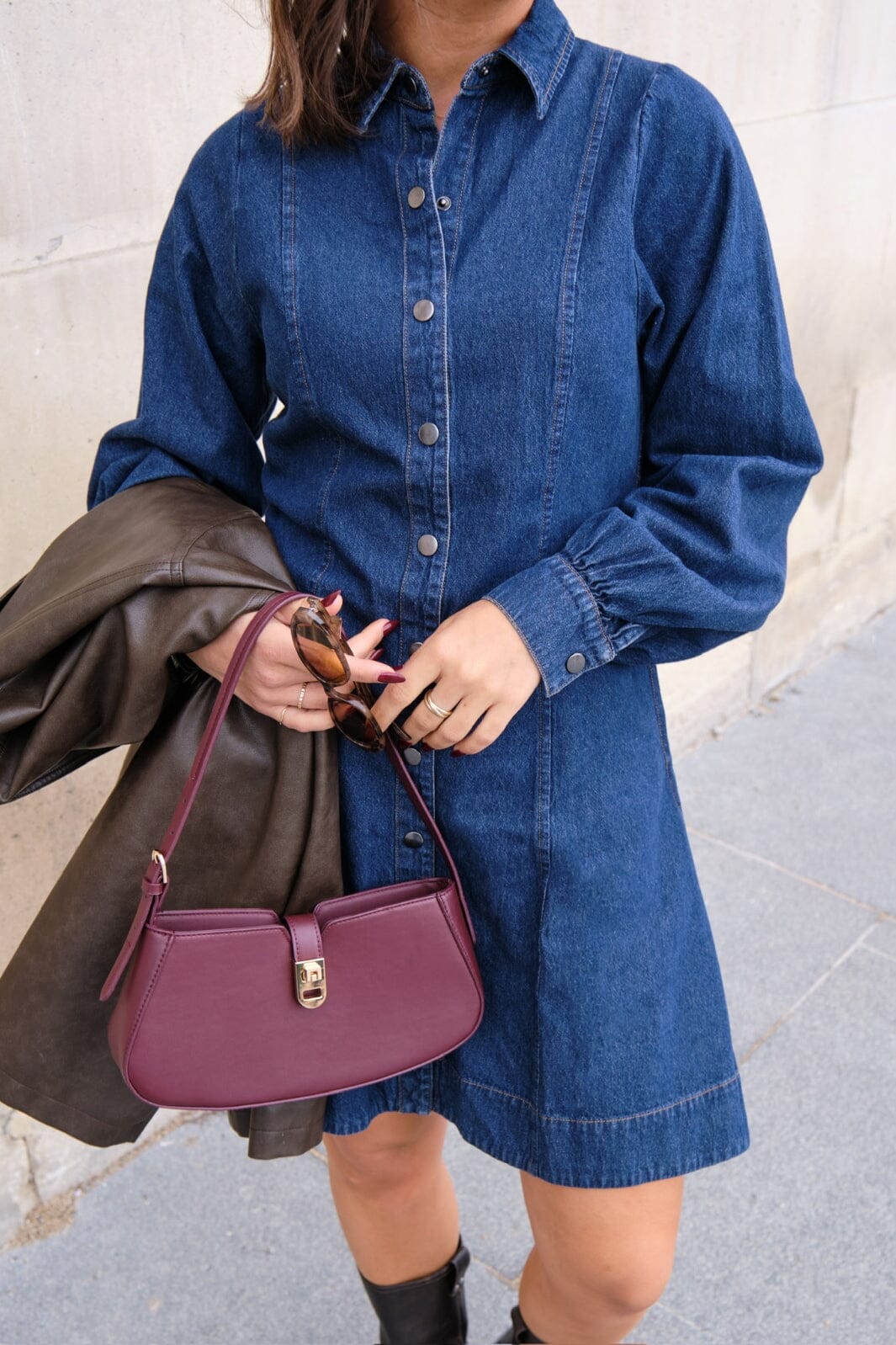 Neo Noir - Hanne Denim Dress - Dark Blue Kjoler