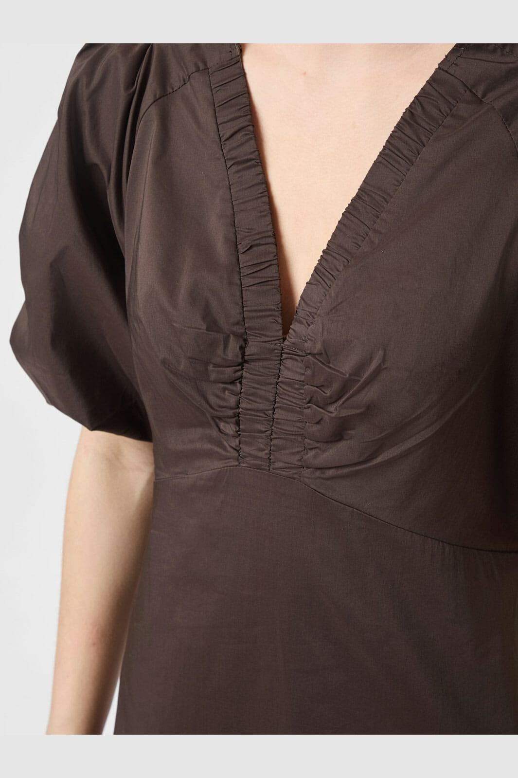 Neo Noir - Illana Poplin Dress 160660 - 584 - Chocolate Brown