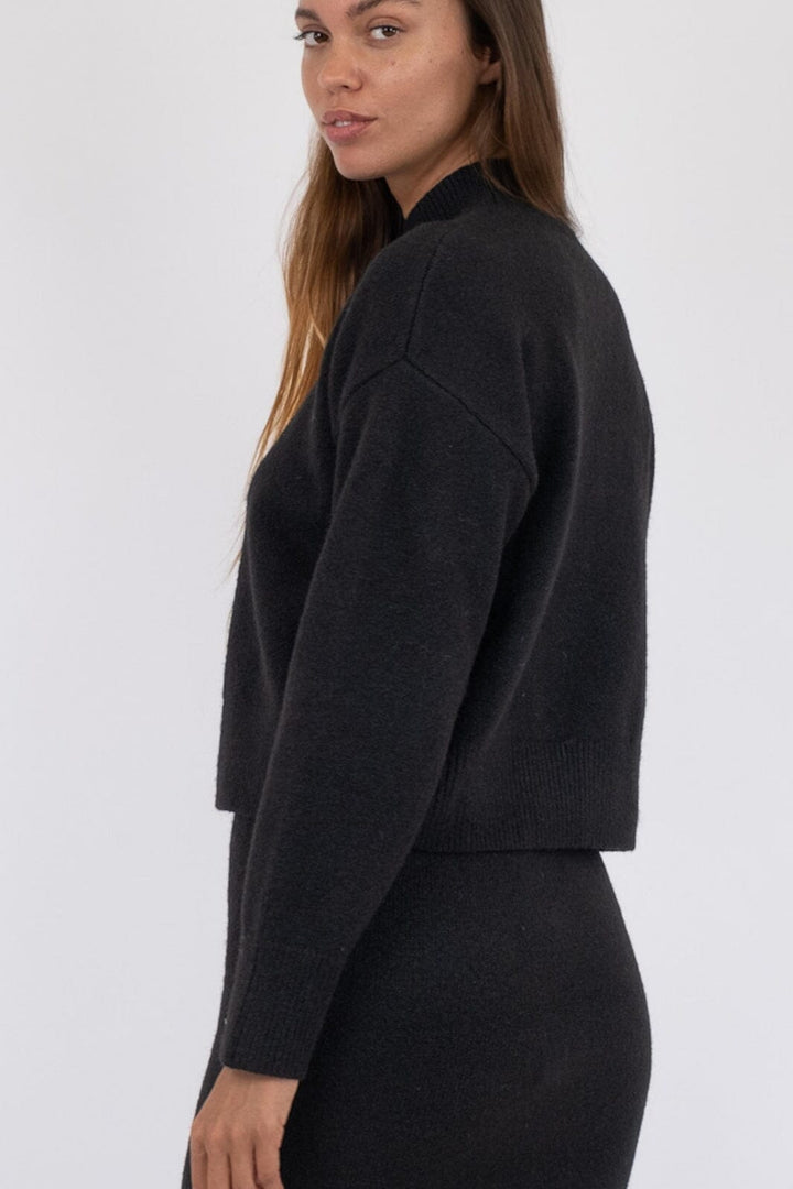 Neo Noir - Paulina Knit Blouse - Black Strikbluser