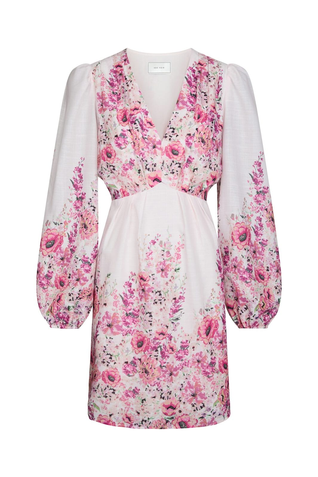 Neo Noir - Semila Flower Print Dress 166452 - 165 - Rose