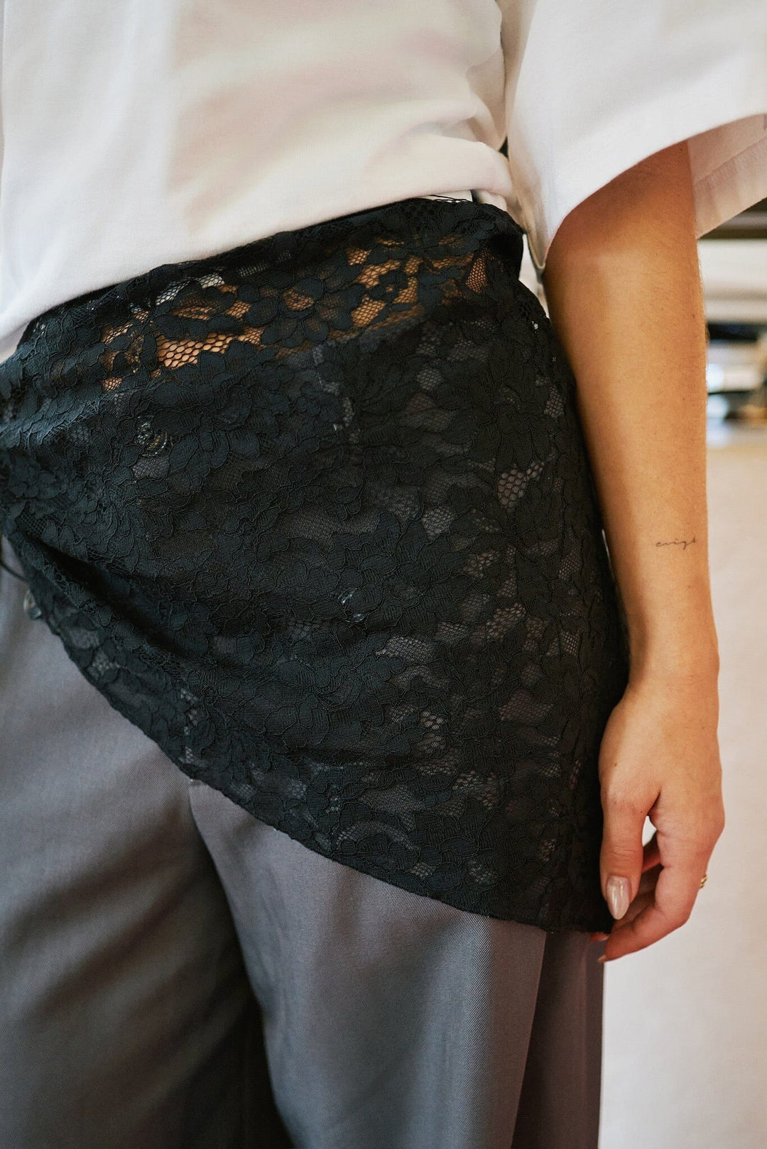 Neo Noir - Serina Lace Scarf 168194 - 100 - Black Tørklæder