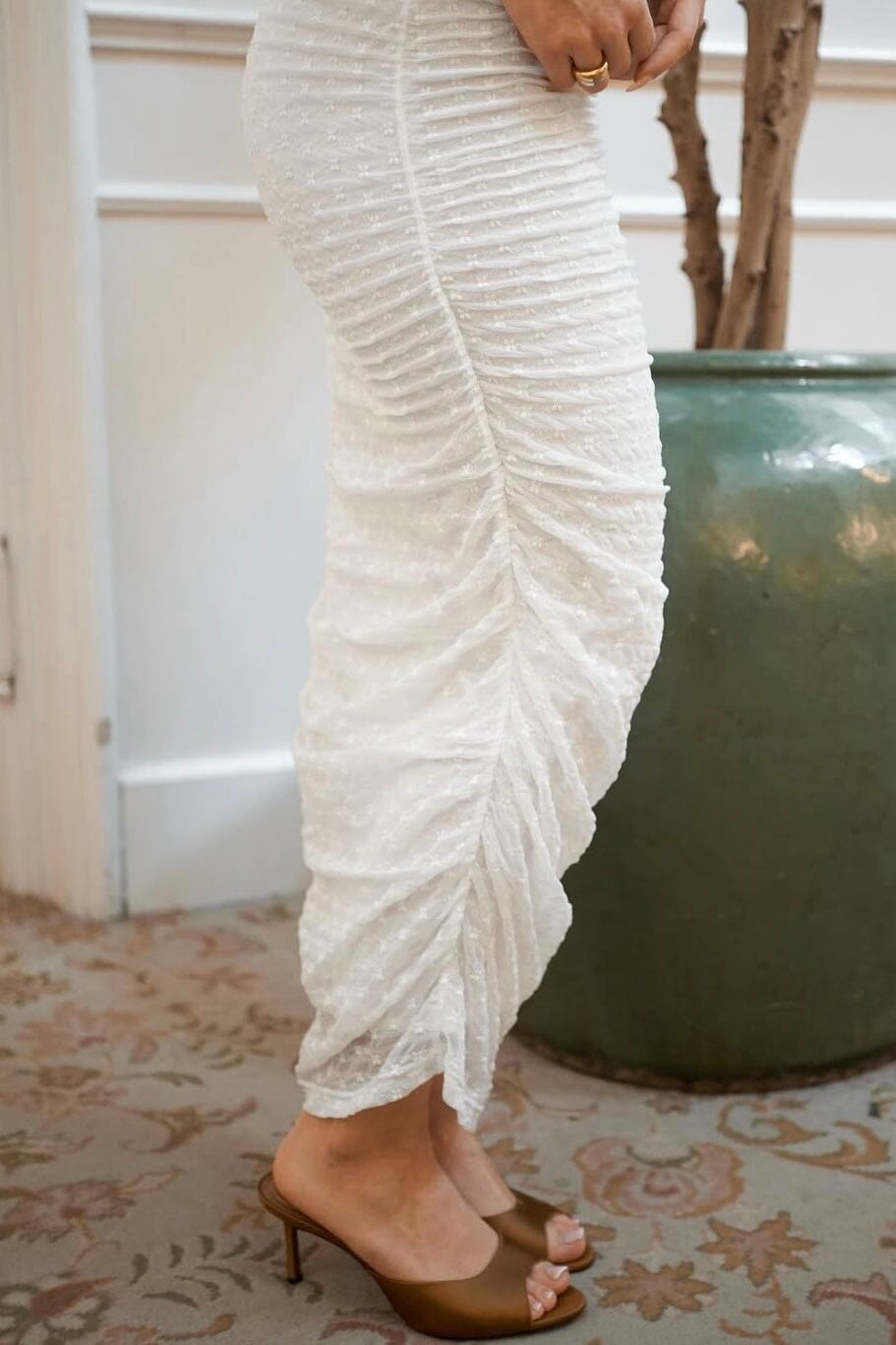 Neo Noir - Valinita Mesh Flower Dress 164904 - 120 - White Kjoler