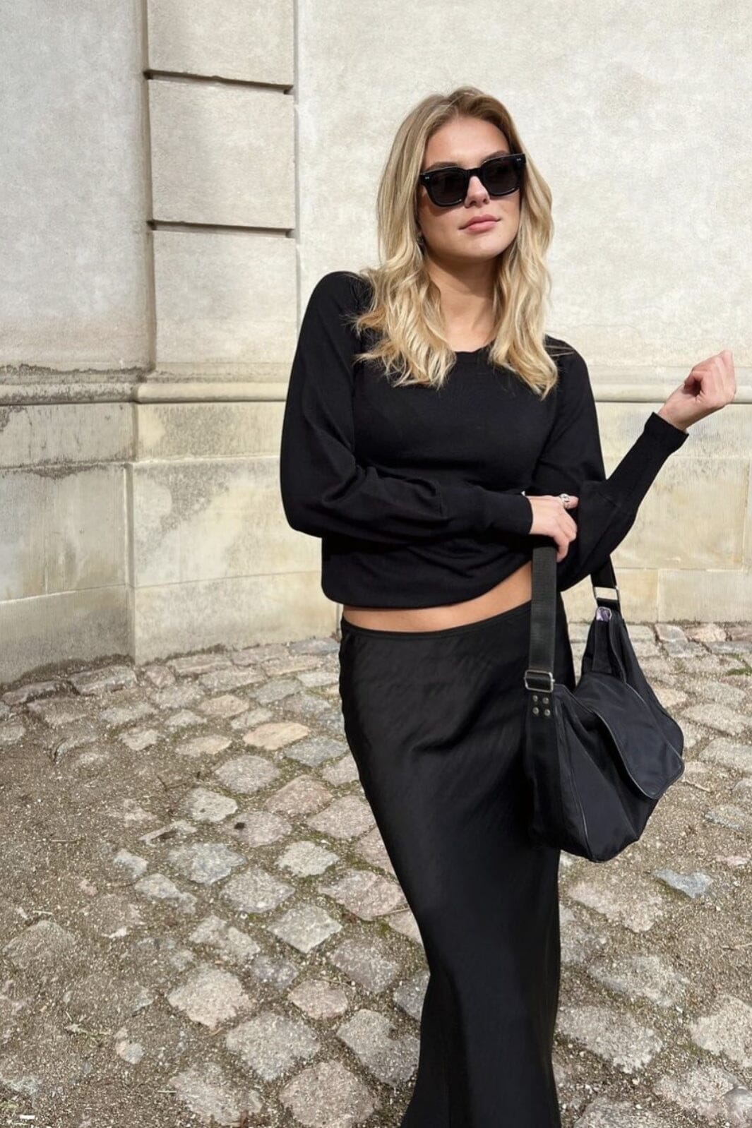 Neo Noir - Vicky Heavy Sateen Skirt - Black