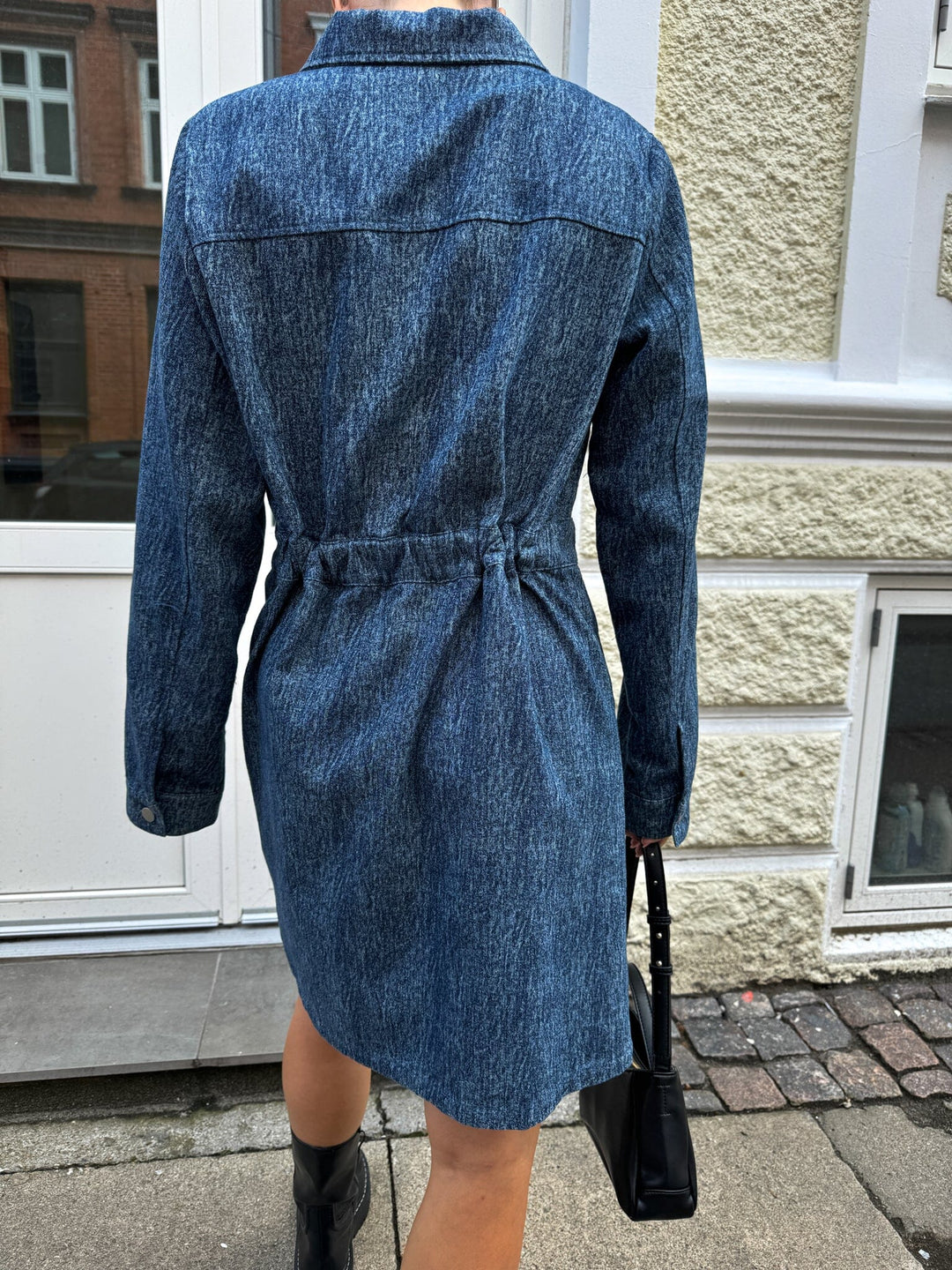 Noella - Benita Ls Dress - 1050 Blue Snow Wash Kjoler