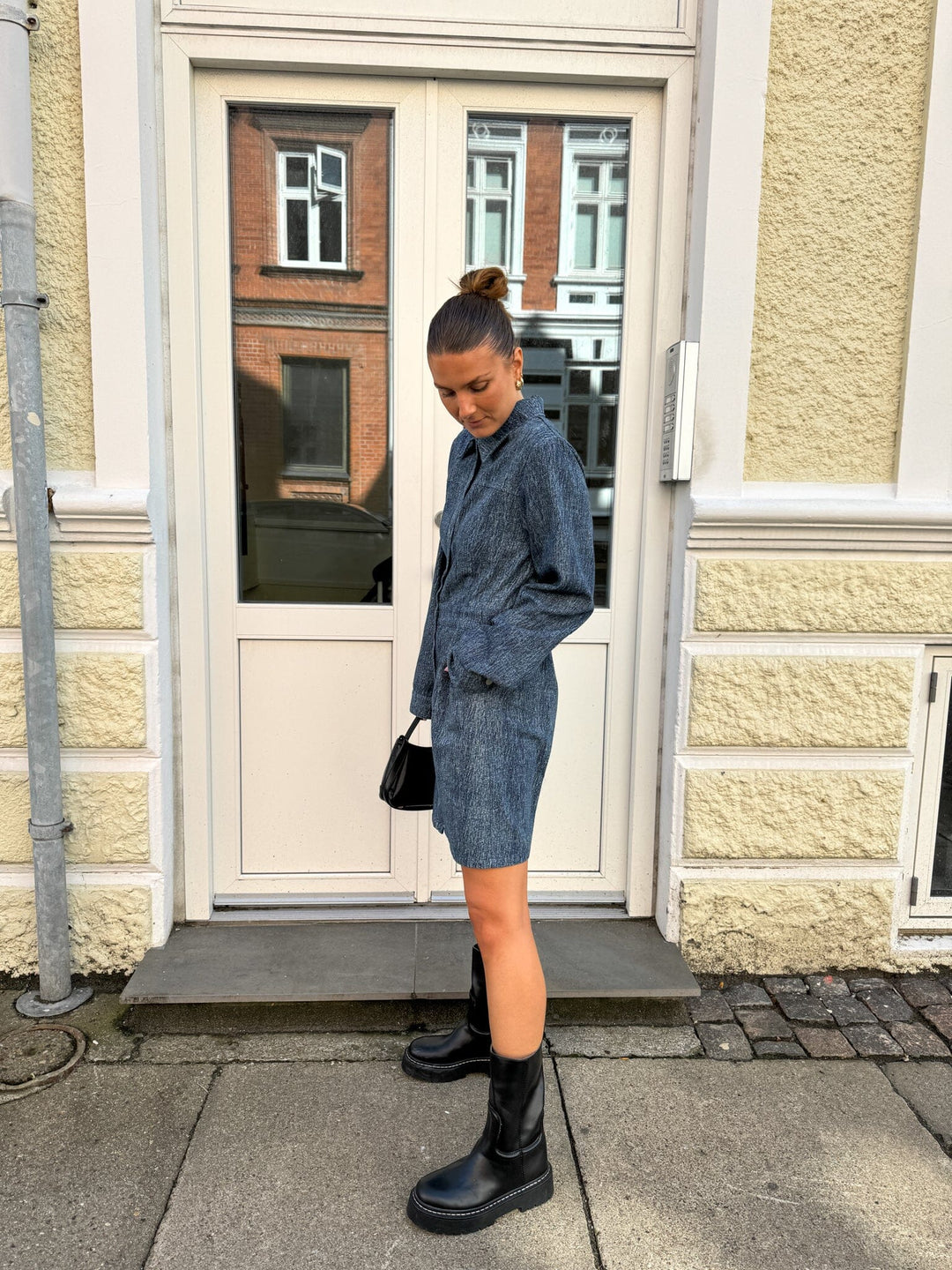 Noella - Benita Ls Dress - 1050 Blue Snow Wash Kjoler