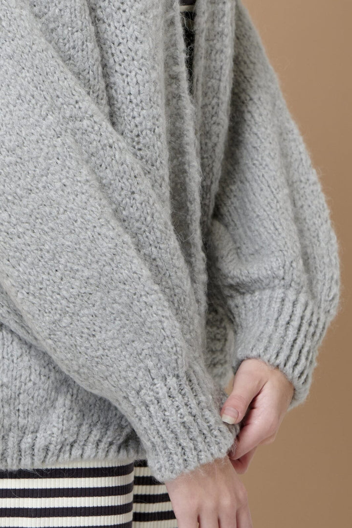 Noella - Fora Knit Cardigan - Light Grey Cardigans