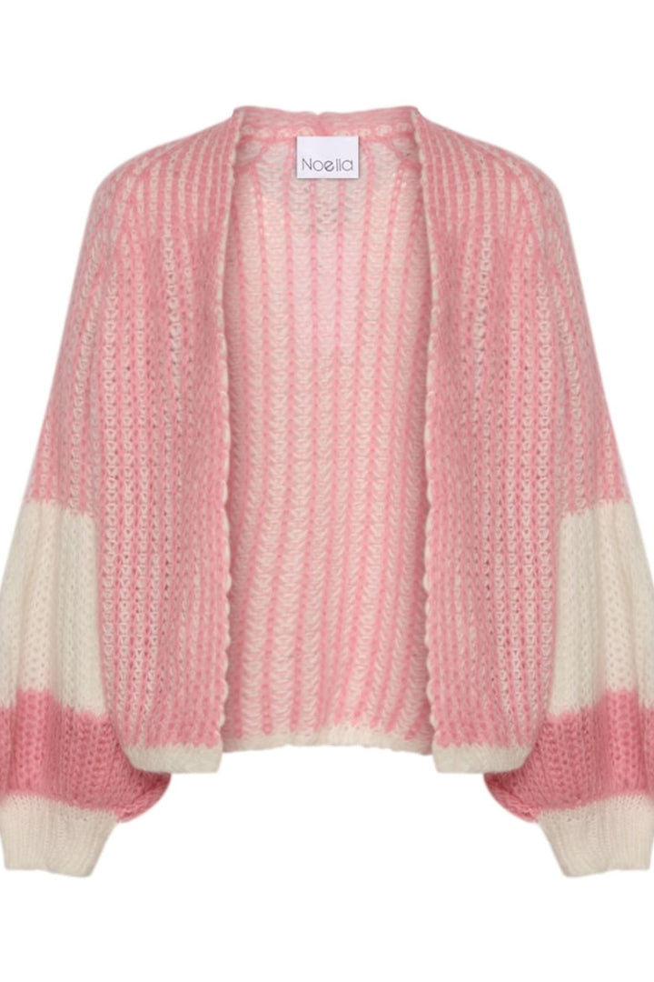Noella - Liana Knit Cardigan - White/Rose Cardigans