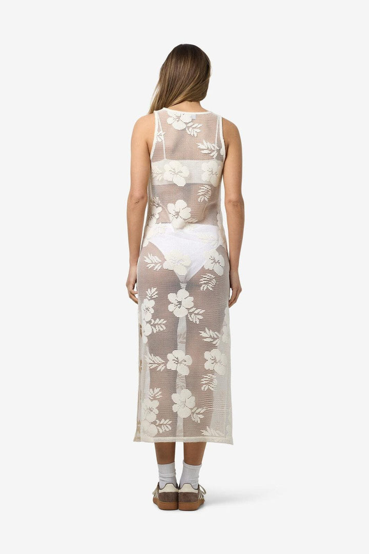 Noisy May - Nmklea S/L Long Flower Lace Slit Dress - 4821924 Birch