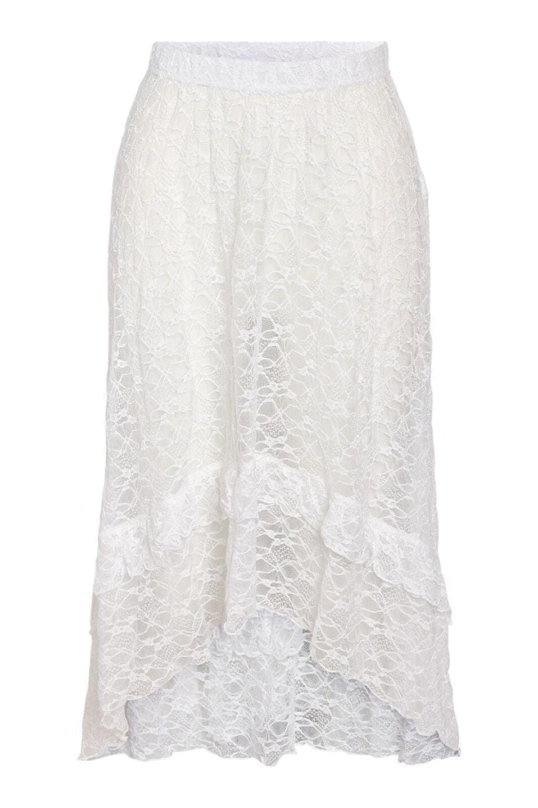 Noisy May - Nmlacey Nw Midi Skirt - 4755476 Bright White Nederdele