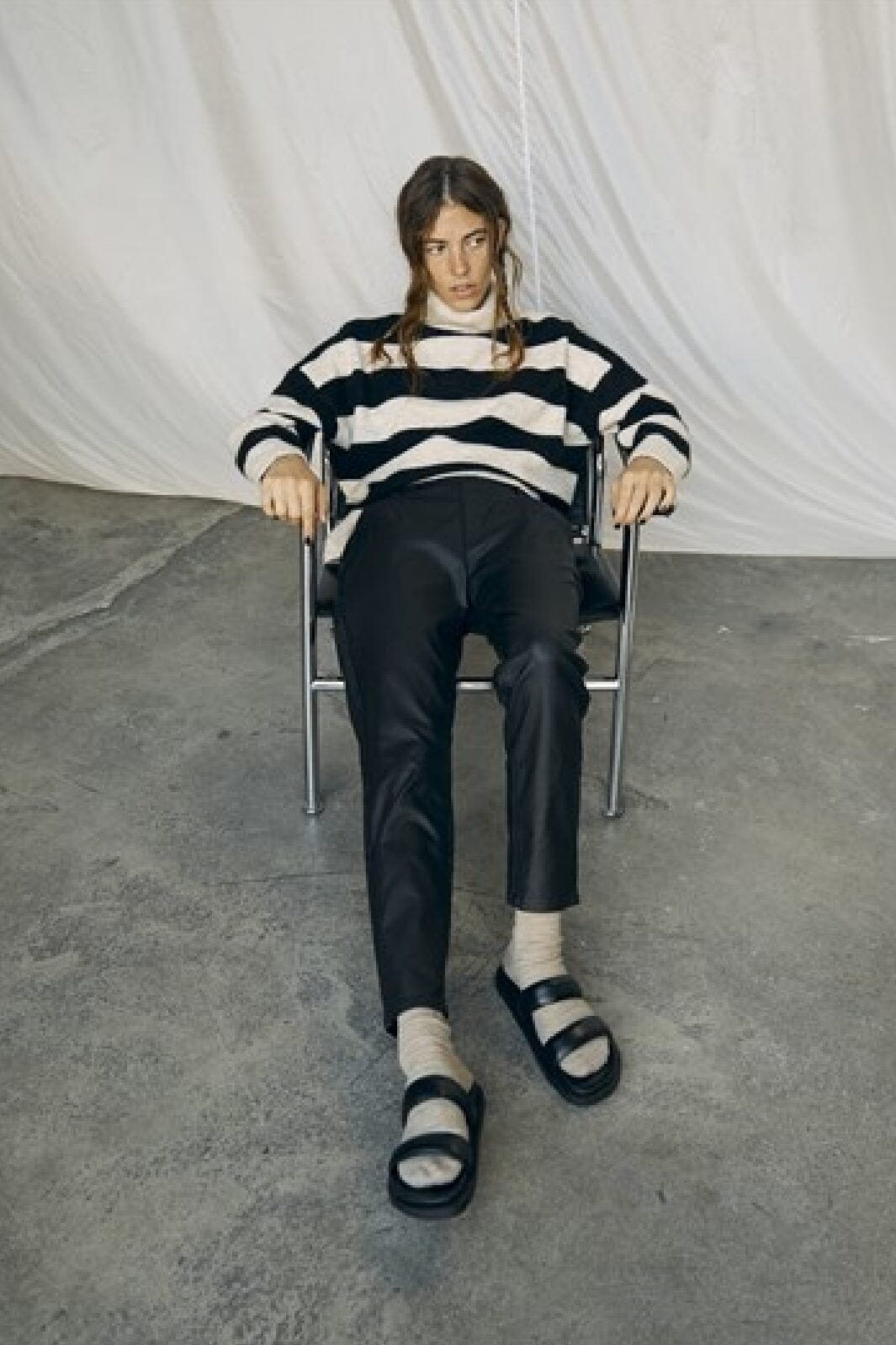 Object - Objbelle Lisa Coated Pant - 3556312 Black Bukser