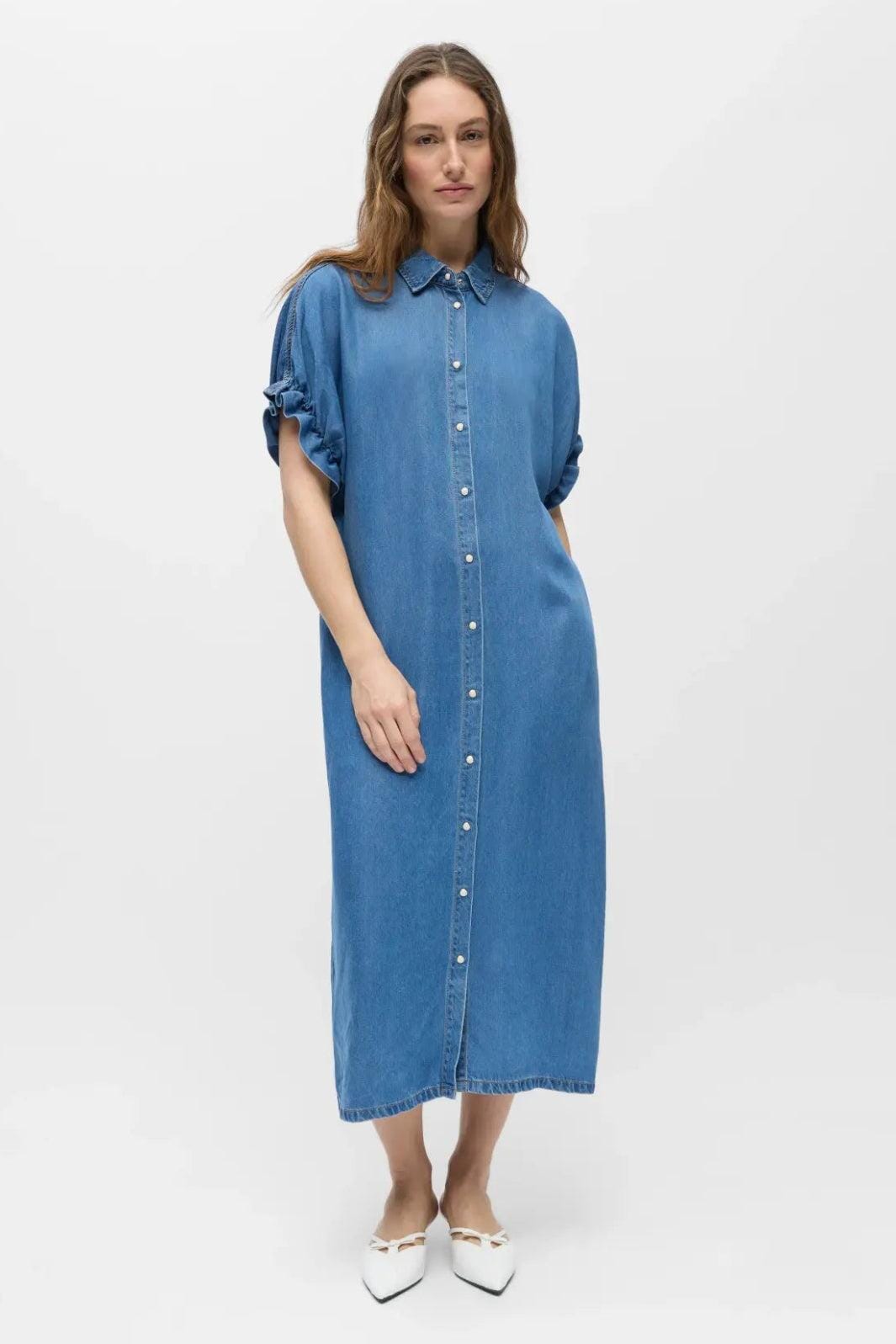 denim dress frame Object - Objframe Tiana 2/4 Lo Size:Straight Size (XXS-XL) Slaydiva Women's Hot Pink southwestern tunic Womens denim Finished with clean lines