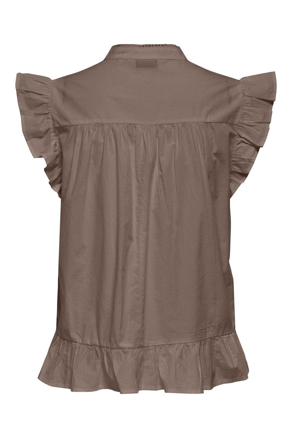 Only - Onladda S/L V-Neck Top - 4957295 Brown Lentil