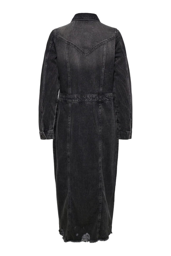 Only - Onlbroadway Ls Long Dress Red Akm - 4596262 Grey Denim Kjoler