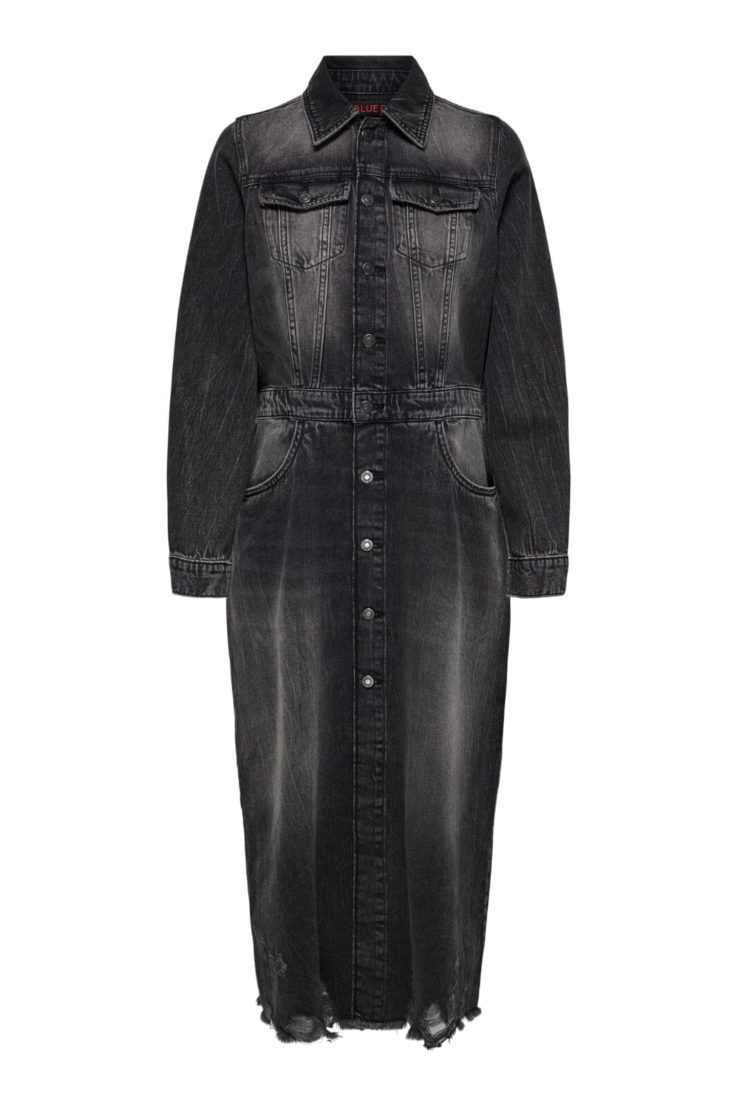 Only - Onlbroadway Ls Long Dress Red Akm - 4596262 Grey Denim Kjoler