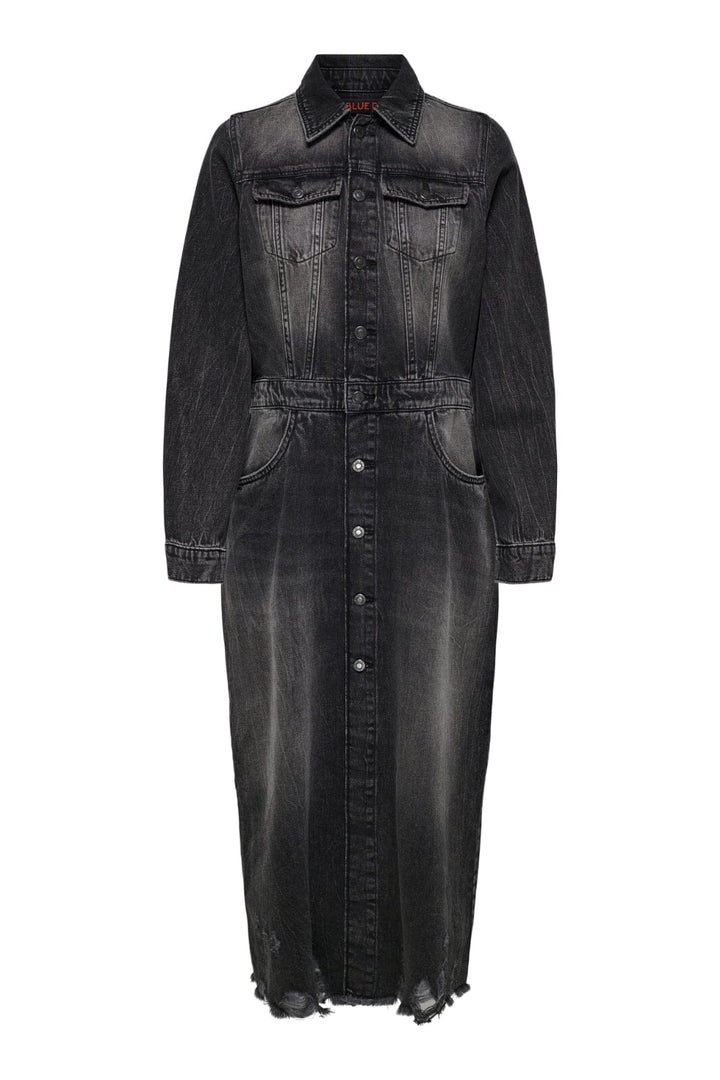 Only - Onlbroadway Ls Long Dress Red Akm - 4596262 Grey Denim Kjoler