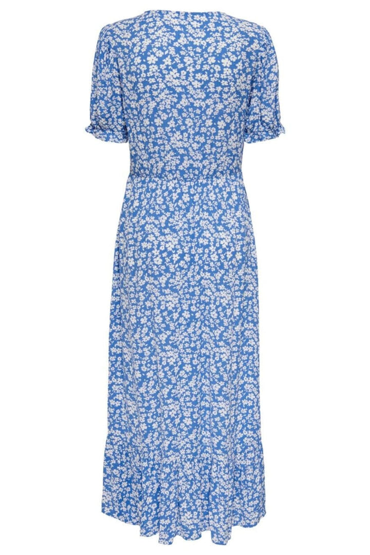 Only - Onlchianti S/S Long Dress - 4032233 Marina WHITE FLOWER Kjoler