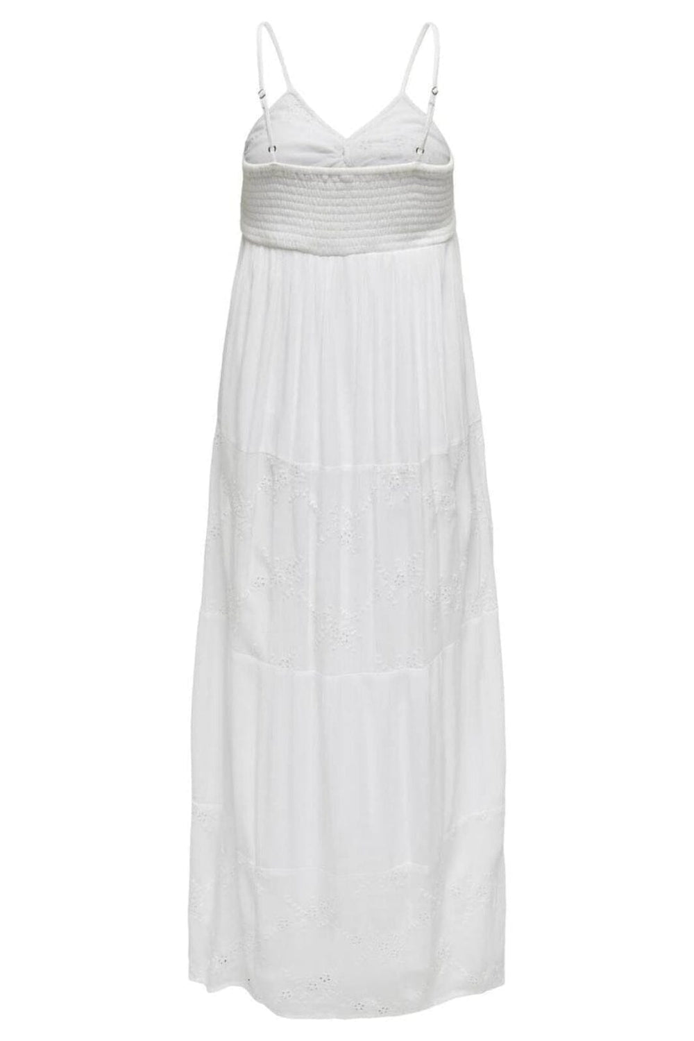 Only - Onlchiara S/L Broderie Dress - 4742966 Bright White Kjoler