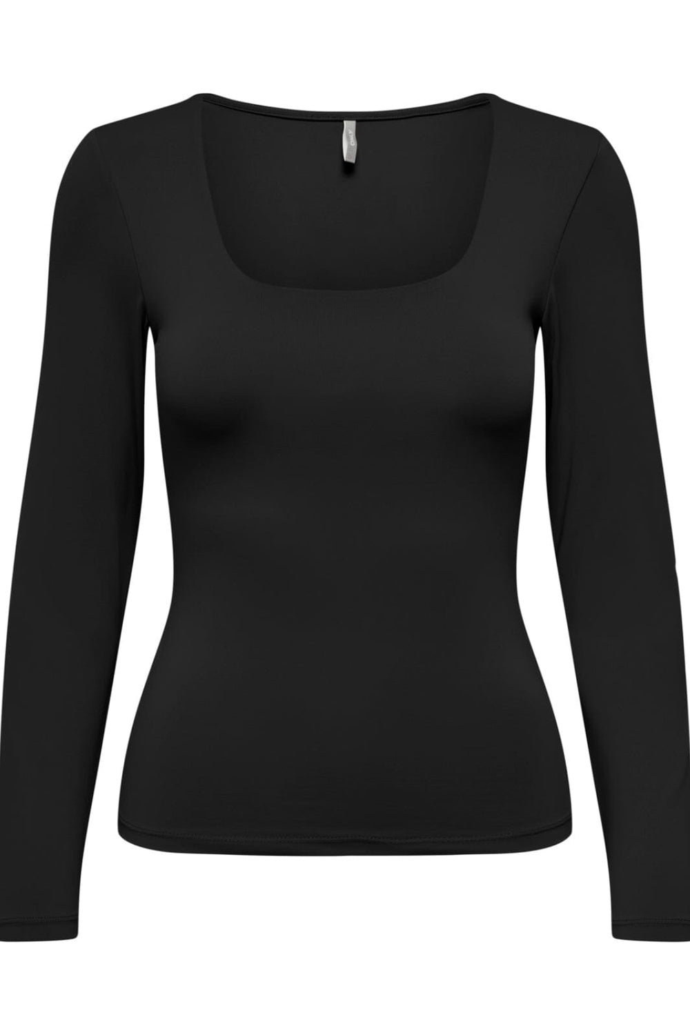 Only - Onlea L/S 2-Way Deep Neck Top - 4372227 Black Bluser