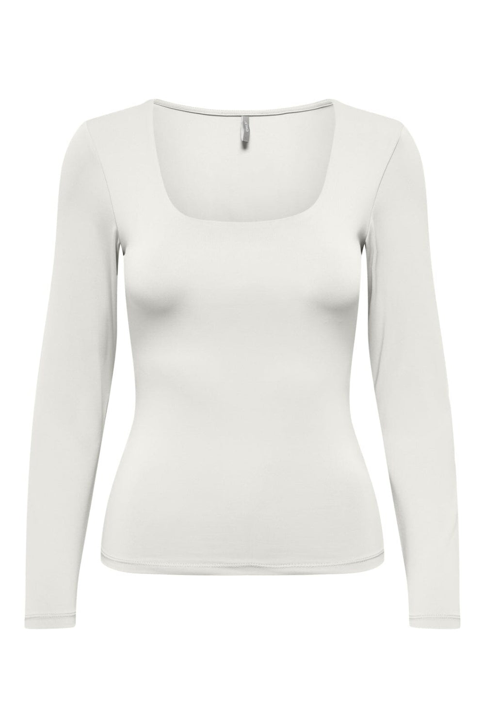 Only - Onlea L/S 2-Way Deep Neck Top - 4372228 Cloud Dancer Bluser