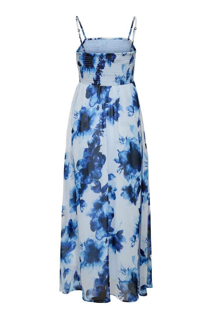 Only - Onlelena Vikki Life Strap Dress - 4872345 Cloud Dancer Blue Flower