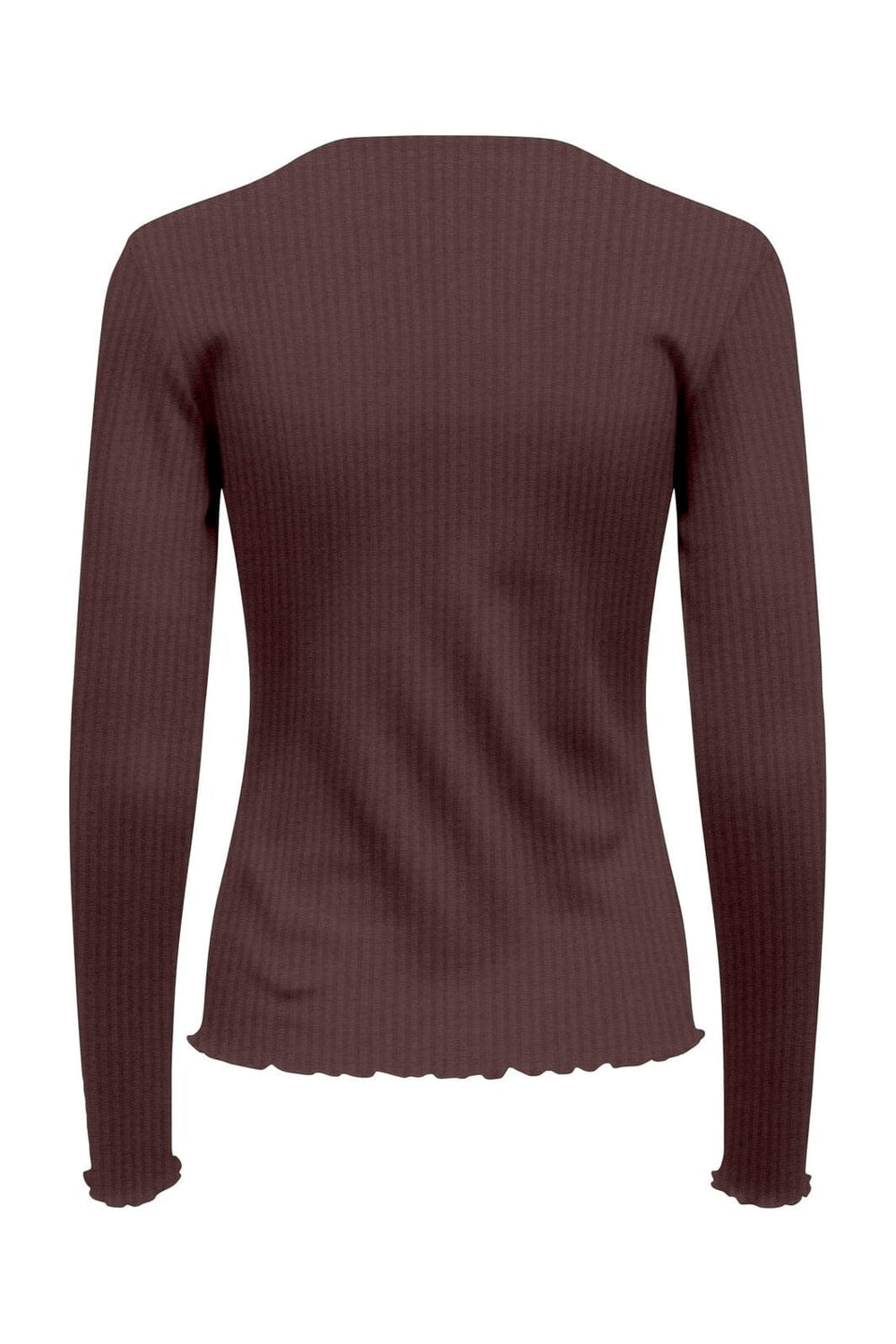 Only - Onlemma L/S Rib Basic Top - 4963370 Decadent Chocolate