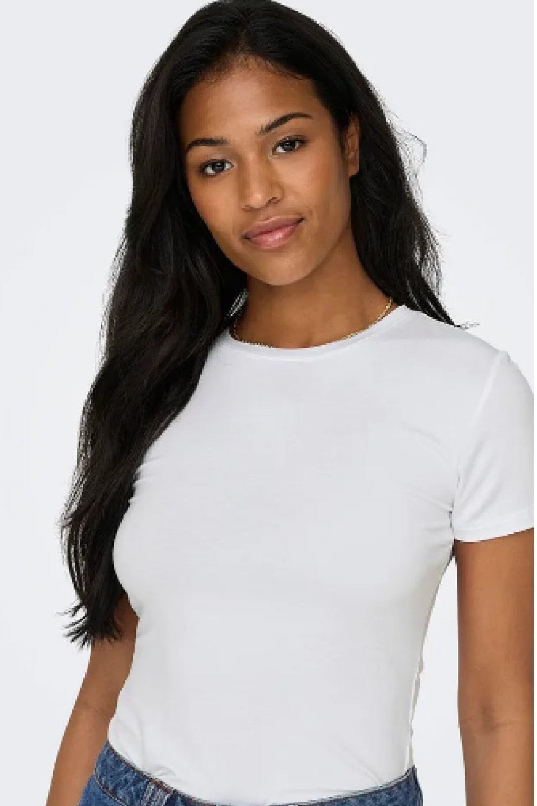 Only - Onlfelina S/S O-Neck Top - 4671817 White T-shirts
